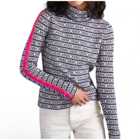 Anthropologie Maeve Ski Slope Knit Alpine Turtleneck Sweater Women's Size M - Picture 1 of 4